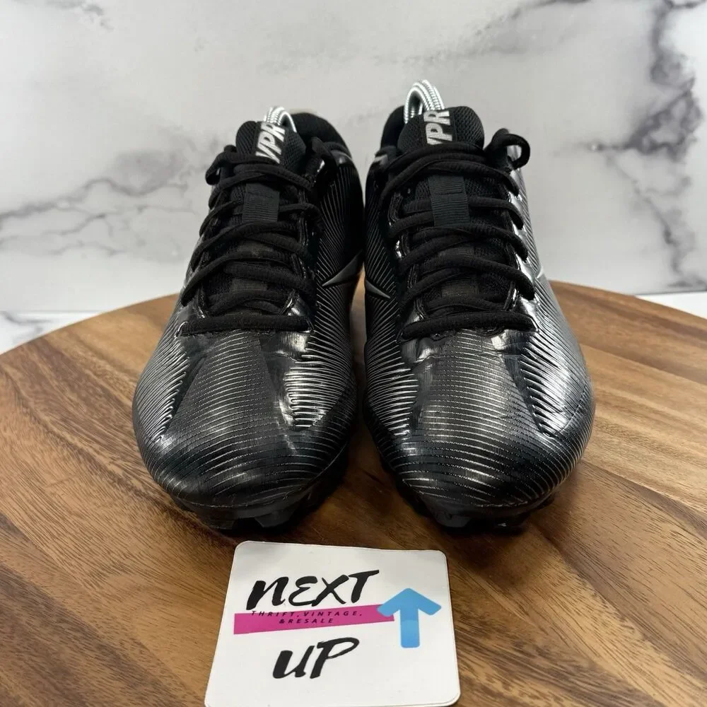 Men’s sz 8.5-Nike Vapor Strike 5 TD Low Football Cleats Black/Silver 833407-001